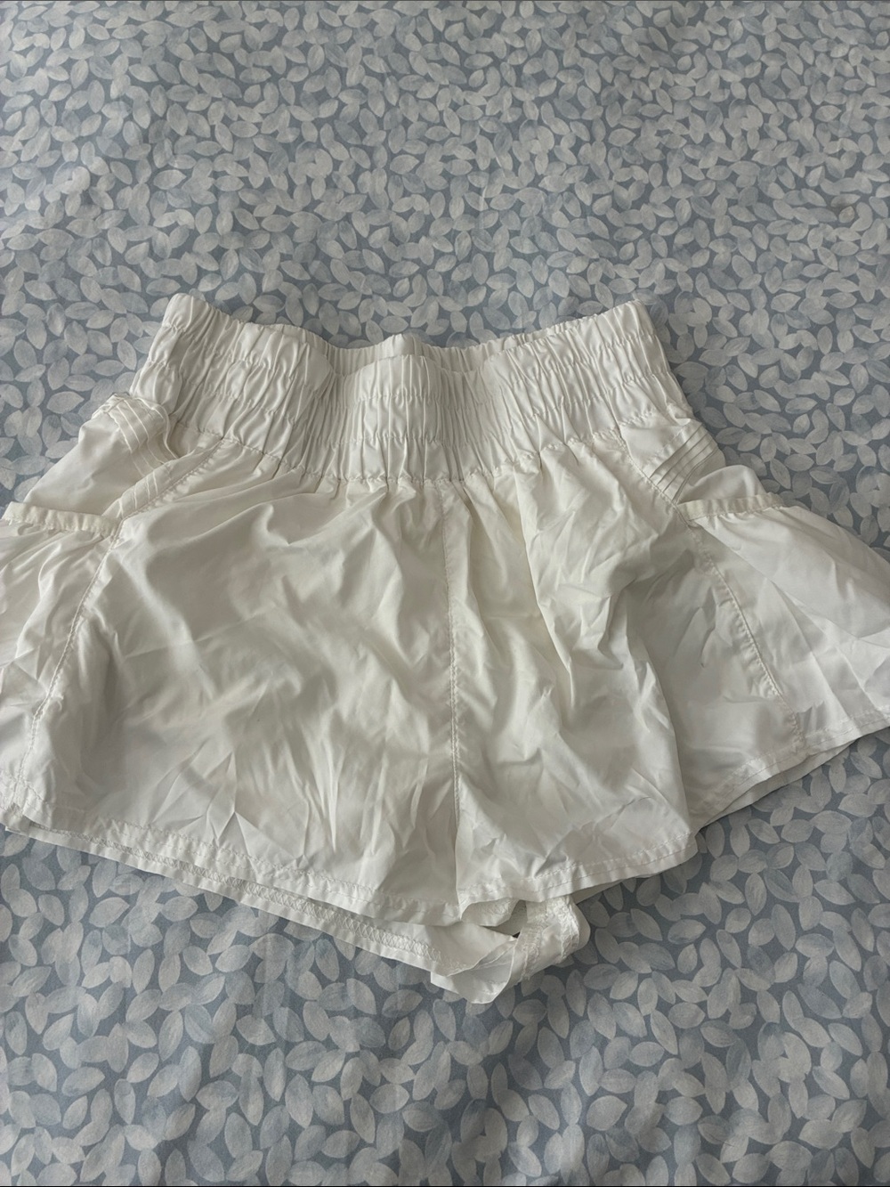 FP Movement by Free People White Elastic-Waist Skort Shorts